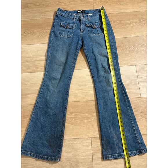 MINGA LONDON Women's Waist Denim Flare Jeans with Front Pockets US 6 - Picture 4 of 8